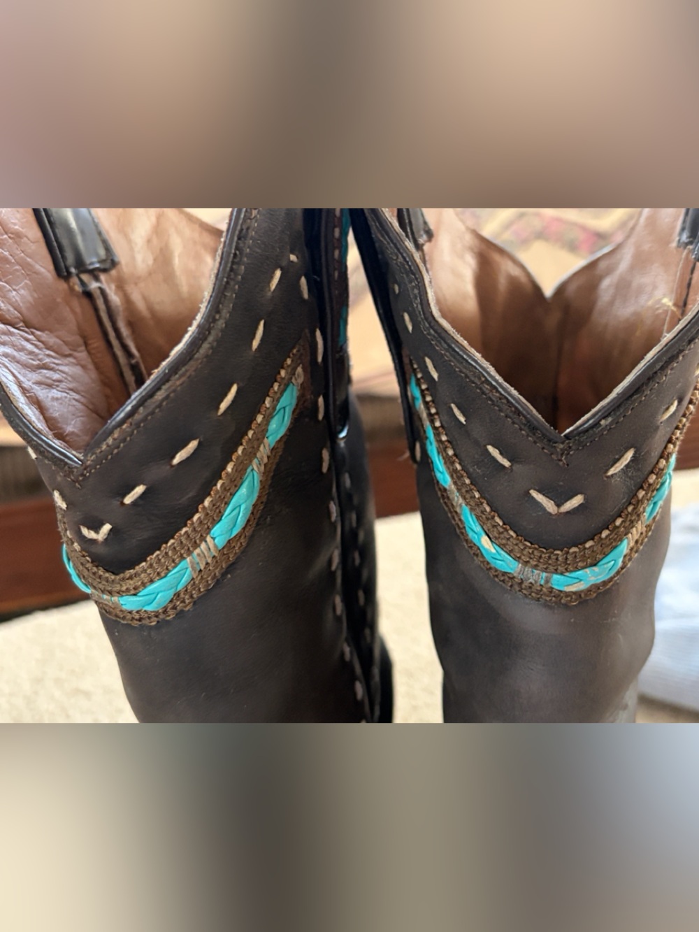 Tanner Mark Brown Leather Western Boots - Picture 6 of 16